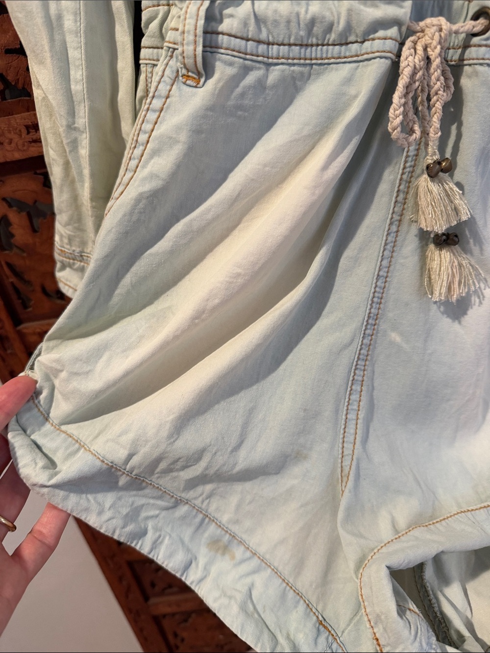 Spell & the Gypsy Route 66 Embroidered Light Blue denim western romper - Picture 2 of 10